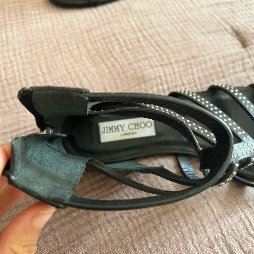 Black Studded Sandals - Picture 3 of 5
